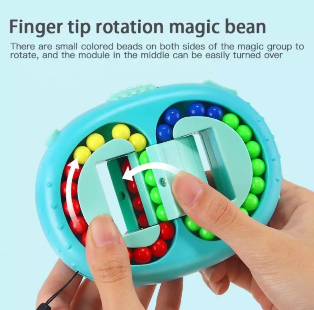 Rotating Magic Beans Cube Fingertip Fidget Toys Kids Adults Stress Relief Spin Bead Puzzles Children Education Intelligence Game