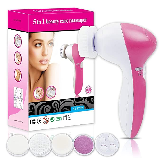 5 In 1 Beauty Care Massage Multifunction Electric Facial Cleansing Brush, Skin Care Face Massager