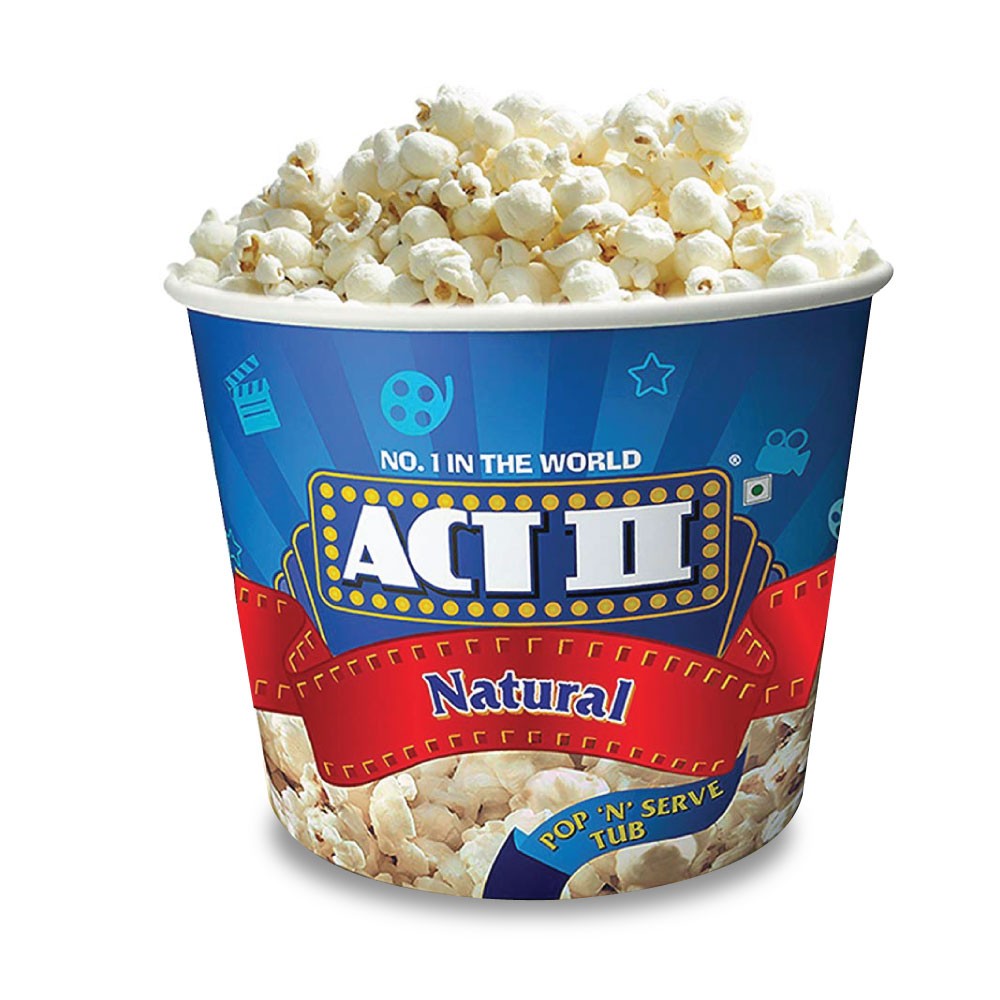 ACT II Natural Microwave Popcorn 130gm Tub