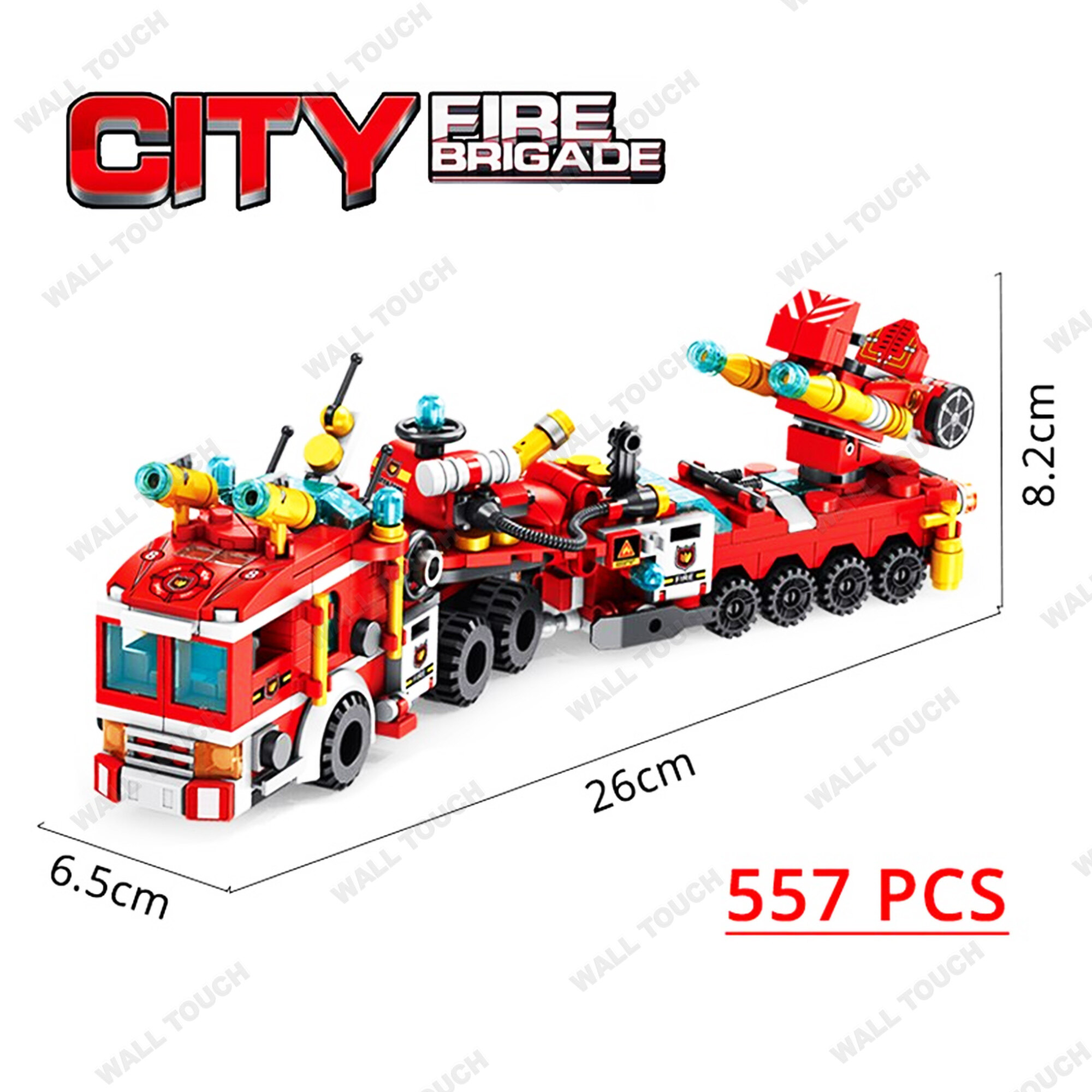 Brain Development CITY FIRE BRIGADE 12 In 1 Lego Building Blocks Toys For Kids- 557 Pcs