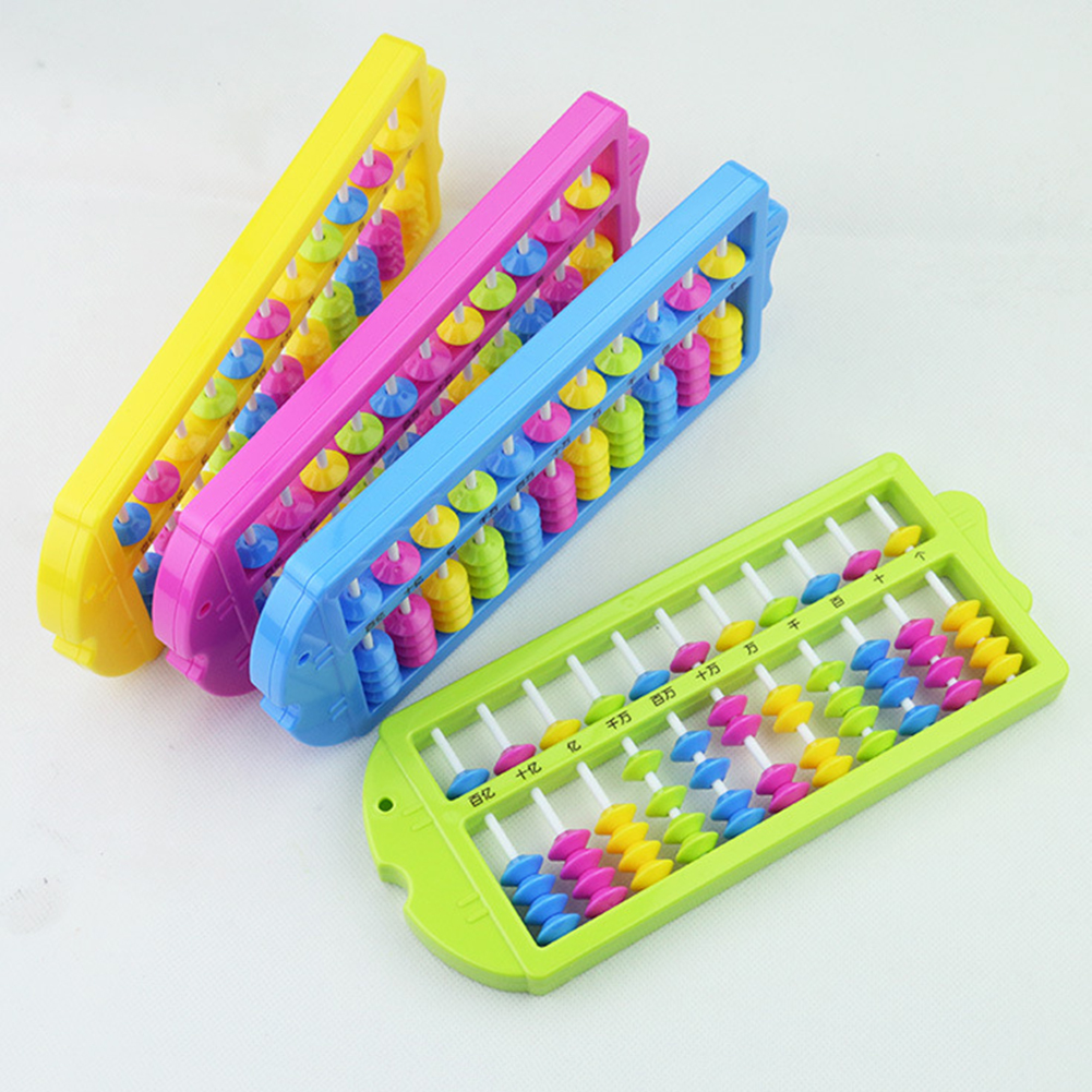 Colorful 11 Rods Chinese Abacus Soroban Beads Math Learning Education Kids Toys