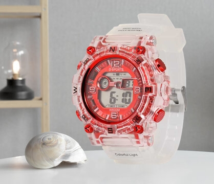 Dailylife Waterproof White Color Digital Watch ,Silicone Boys Digital Sports Watch,