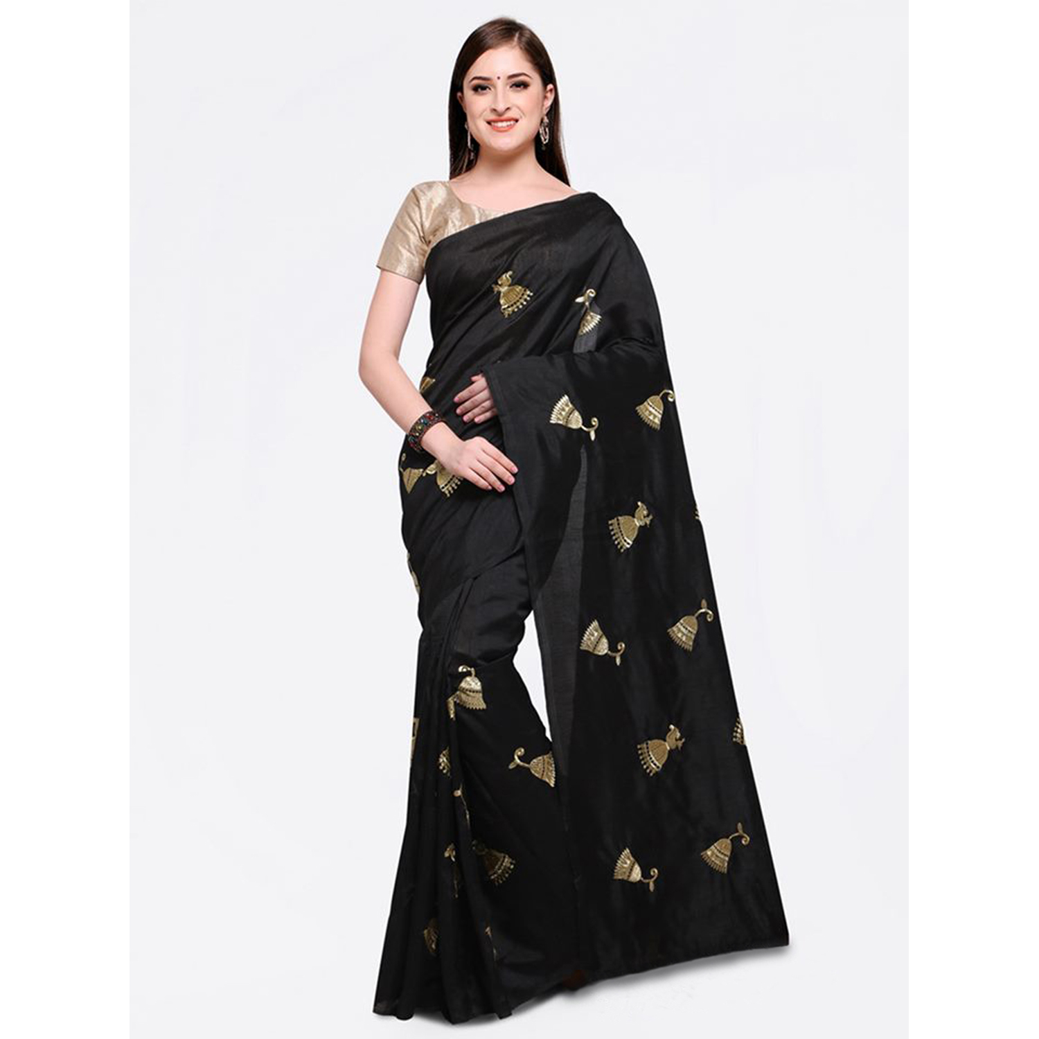 Formal silk saree with blouse piece