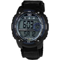 Q&Q-M075J004Y Digital Sports Watch for Men-Black