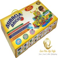 badgeFunBlast Magical Blocks - Magical Building Blocks 3D Magic Play Stacking Set DIY for Brain Development Educational Logo City