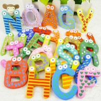 Greenhome 26 Alphabet Magnetic Letters Wooden English Fridge Magnets Baby Education Toys