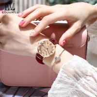LouisWill Women Watches Diamond Casuals Retro Stainless Steel Strap Watches Quartz Watches Calendar Dial Luminous Pointer Watches 5ATM Waterproof Watches Business Wristwatch for Women Ladies