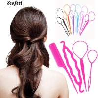 Magic Hair Styling Set, Hair Pin Bun Maker, Hair Braiding Twist Styling Tool, Centipede Braids and Double Hook Plates Tool