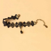 1 Pc Black Flowers Lace Ankle Female Anklets Bracelets for Women Girls Leg Nupur