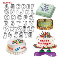 Silicone Letters Numbers Fondant Cake Mold DIY Sugarcraft Chocolate Baking Decor