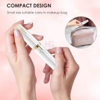 HEGRUS Rechargeable Eyebrow Trimmer Portable Eyebrow Hair Removal Razor for Women-Painless Eyebrow Hair remover Portable Eyebrow Razor (White only)