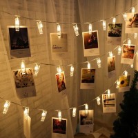 Fairy Decorative Lights With Photo Clip Holder / Room Decoration Light/ Golden Fairy Lights/ Rice Lights/ Party Lights/ Christmas Light/ Weeding Party Lights/ Photo Clip Holder Decorative Fairy Lights