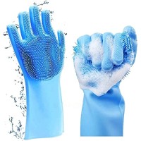 Dishwashing Gloves Kitchen Silicone Cleaning Gloves Magic Silicone Dish Washing Gloves For Household Scrubber Gloves A pair 26 Ratings9 Answered Questions