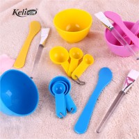 keli makeup mask bowl set pink and bule face set brush mask