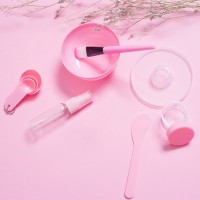 keli makeup mask bowl set pink and bule face set brush mask