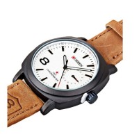 8139 Analog Wrist Watch - Brown and White