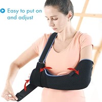 Arm Sling Shoulder Immobilizer - Rotator Cuff Support Brace - Comfortable Medical Sling for Shoulder Injury, Left and Right Arm, Men and Women, for Broken, Dislocated, Fracture, Strain