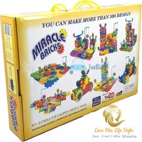 badgeFunBlast Magical Blocks - Magical Building Blocks 3D Magic Play Stacking Set DIY for Brain Development Educational Logo City