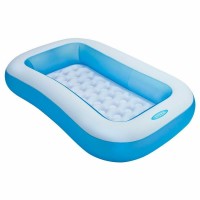 badgeIntex 57403Np Large Rectangular Baby Pool With Inflatable Floor (166Cm X 100Cm X 28Cm)- Blue
