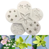 Cake Mold Flower Leaf Pattern Baking Tools Silicone Chocolate Cupcake Dessert Mould for Kitchen