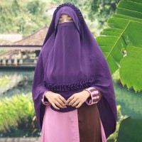 Crown Hijab 2 Part Instant Ready Hijab with Niqab for Woman