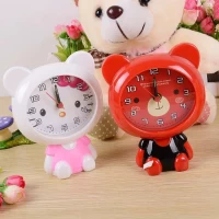 Cute teddy table clock/ alarm clock