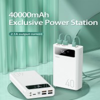REMAX RPP-113 40000MAH POWER BANK WITH 4 USB OUTPUT AND 3 INPUT LED DISPLAY