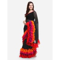 Indian Soft Weightless Georgette Saree With Matching Blouse Piece for Women