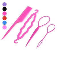 Magic Hair Styling Set, Hair Pin Bun Maker, Hair Braiding Twist Styling Tool, Centipede Braids and Double Hook Plates Tool