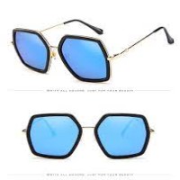 Men Vintage Classic Driving Eyewear Mens Luxury Metal Frame Oversized Silver Blue Polarized Sunglasses