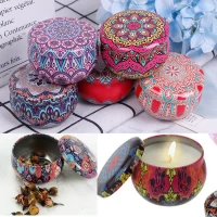 Scented Candle Empty Box Natural Tin Can Home Decoration Outdoor Candy Box Gift