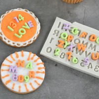 Silicone Letters Numbers Fondant Cake Mold DIY Sugarcraft Chocolate Baking Decor