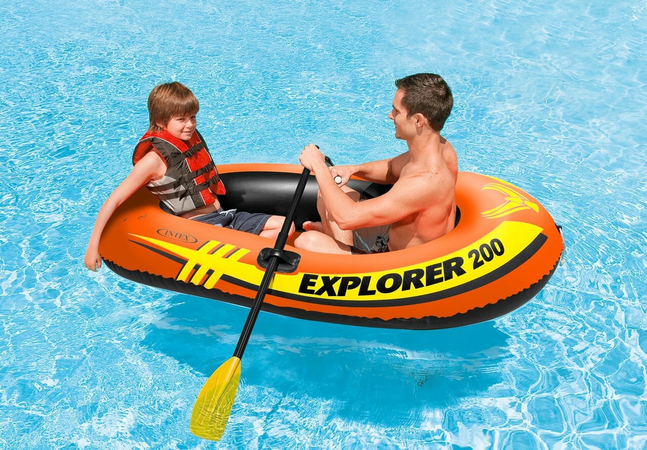 Intex Explorer 200 Inflatable Boat - for 2 person (76 inch long)
