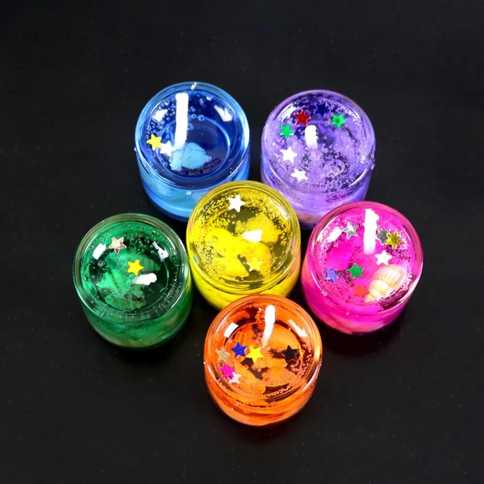 Jelly candle 6 piece multicolor
