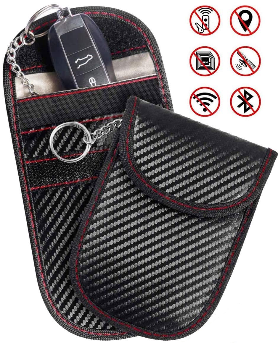 Men's business style anti-theft key bag Faraday Bag Cage Shield Car Key Fob Signal Blocking Pouch Bag Key Protector