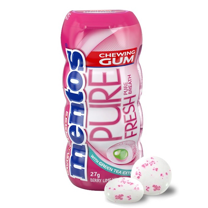 Mentos Pure Fresh Berry Lime Mint Pocket Bottle - 29g(Sugar-Free)