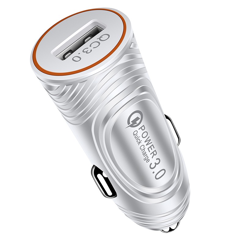 QC3.0 Single USB Car Chargers Compatible with Phones Computers Recorders and Other USB Digital Devices