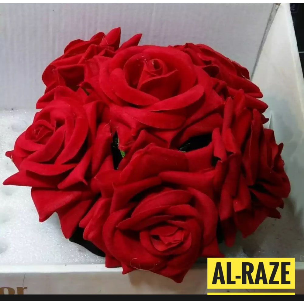 Rose flower khopa/Artificial red rose khopa/big Rose flower khopa/Gorgeous golap khopa