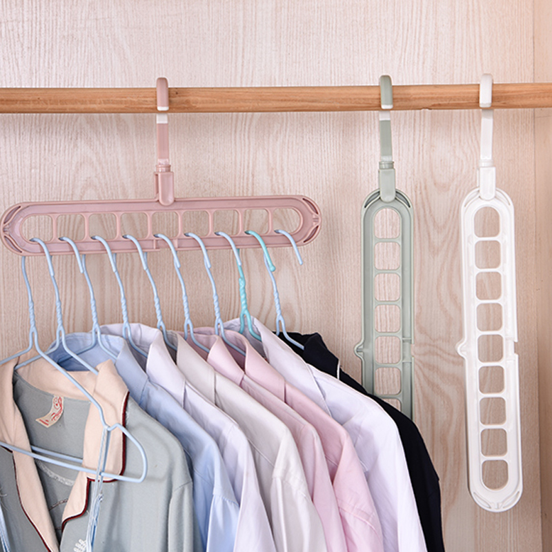 Rotatable Multifunction Plastic Magic Hanger Storage Rack