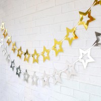 Hollow Star Banners Birthday Wedding Party Bunting Garland Baby Birthday Flags Party Supplies