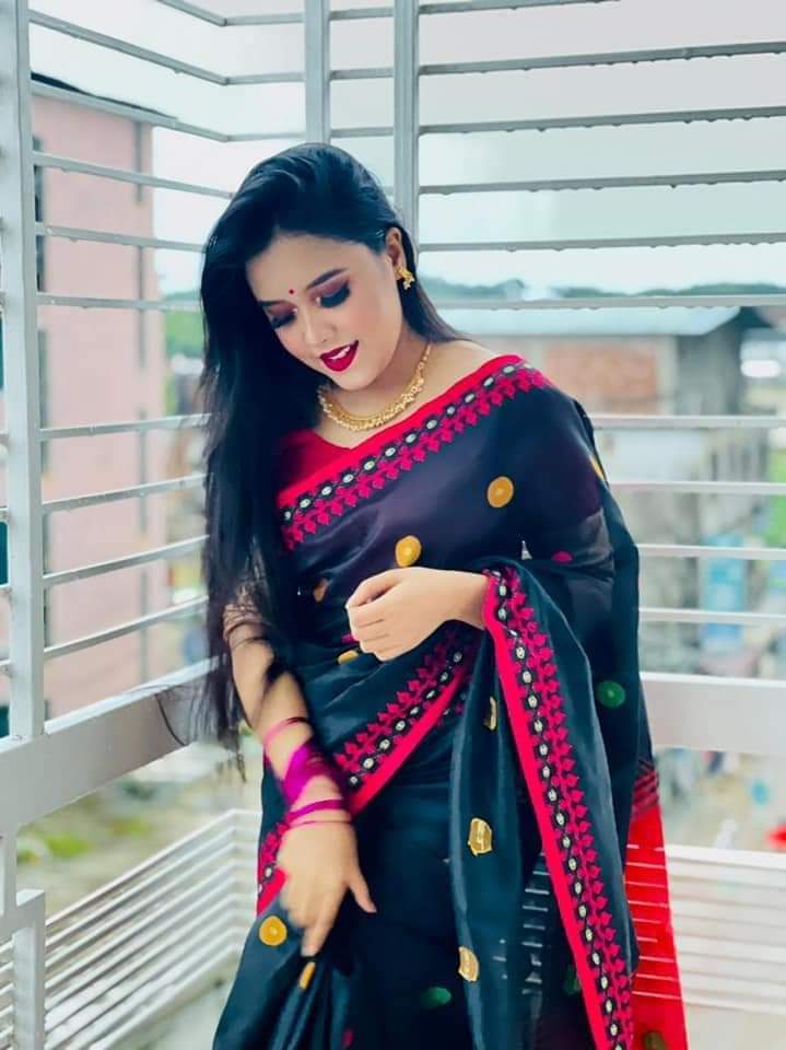 Traditional Handloom Half Silk Ball Moni Jamdani Saree For Women