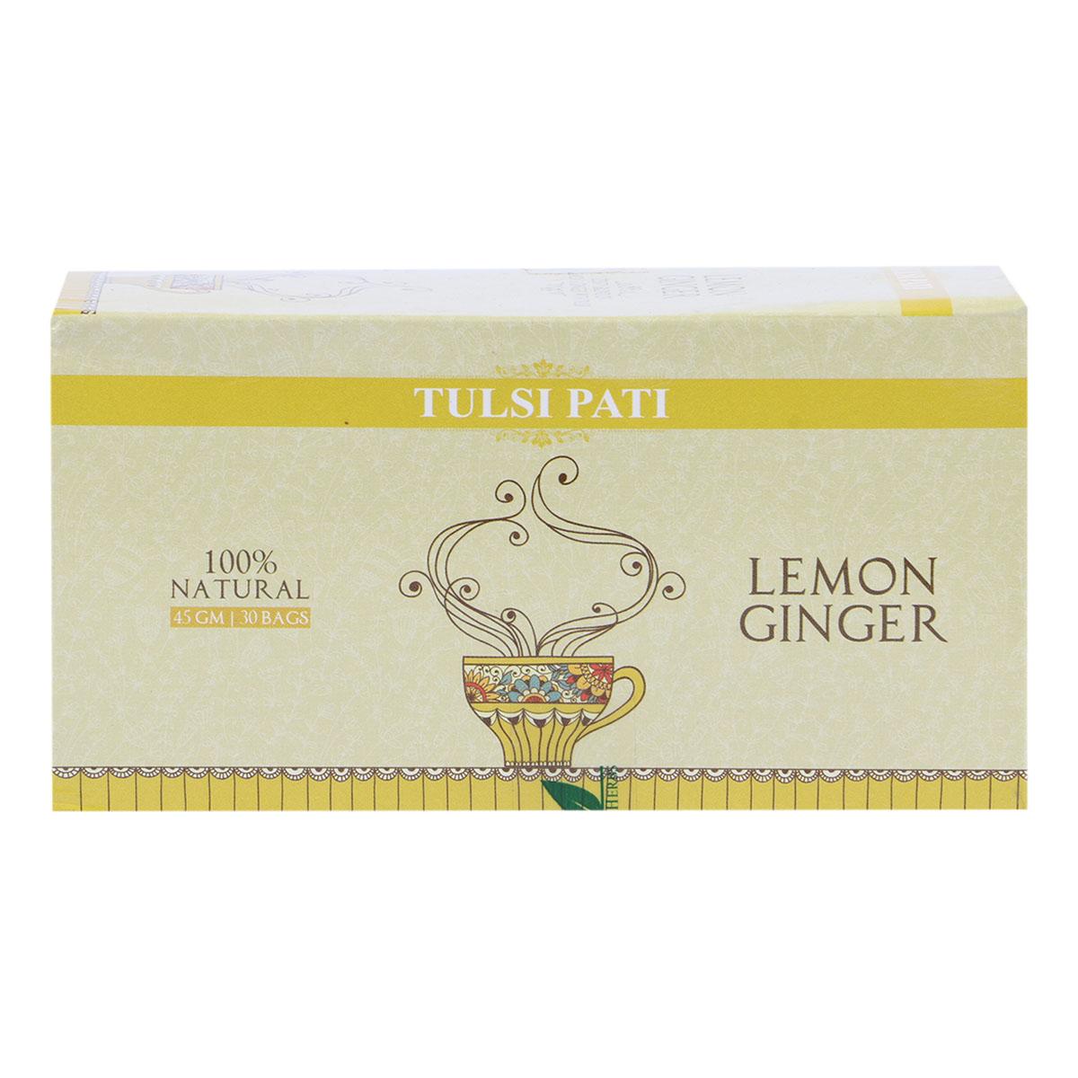 Tulsi Pati Tea Lemon Ginger - 45gm (30 Tea Bags)
