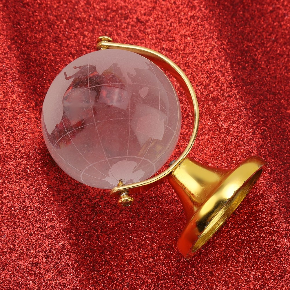 World Map Earth Round Globe Crystal Paperweight Decoration For Gift