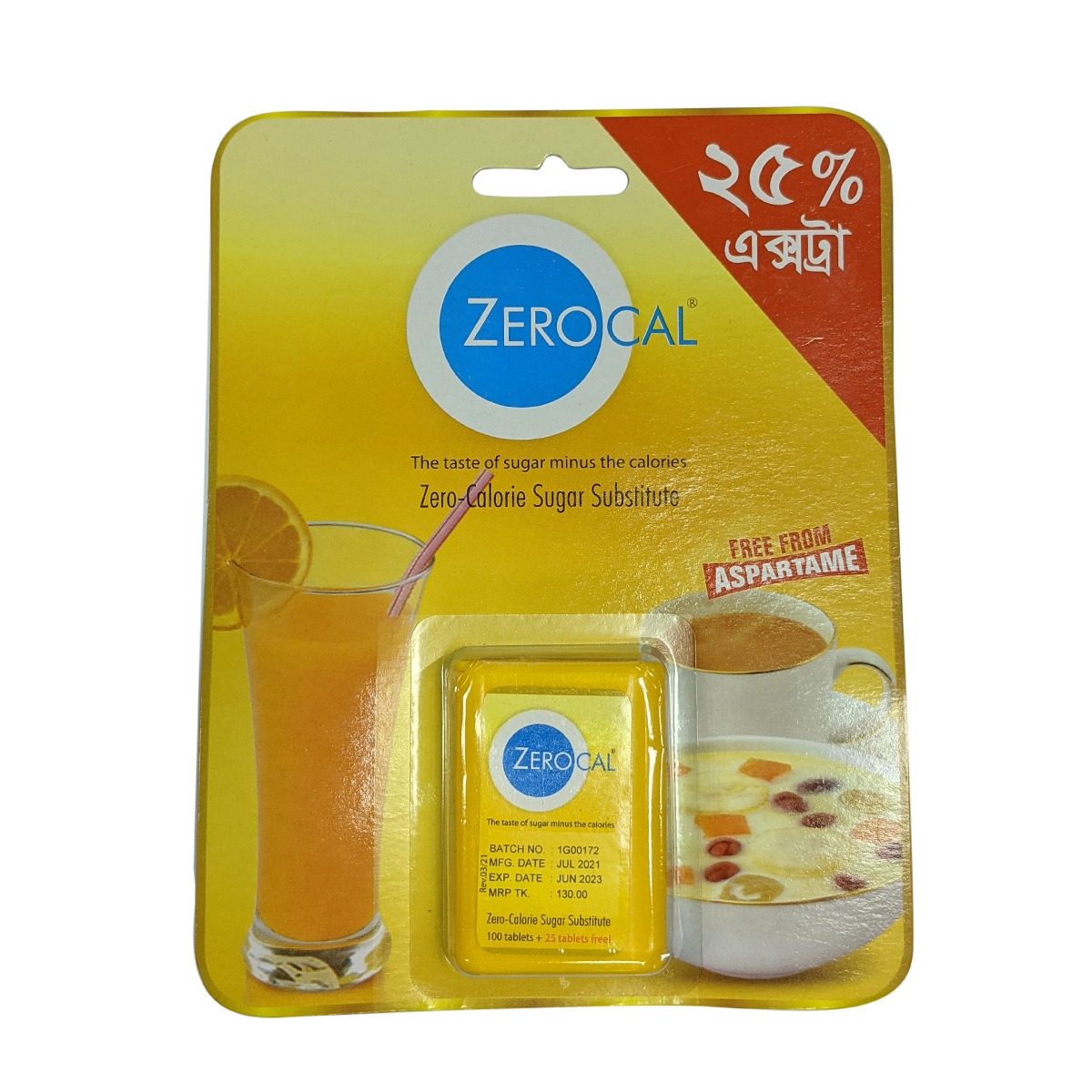 Zerocal Sugar Substitute 100 Tablets