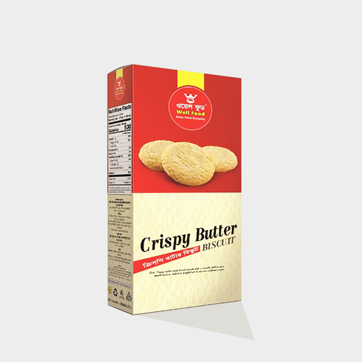 ওয়েল ফুড ক্রিস্পি বাটার বিস্কুট 300গ্রাম